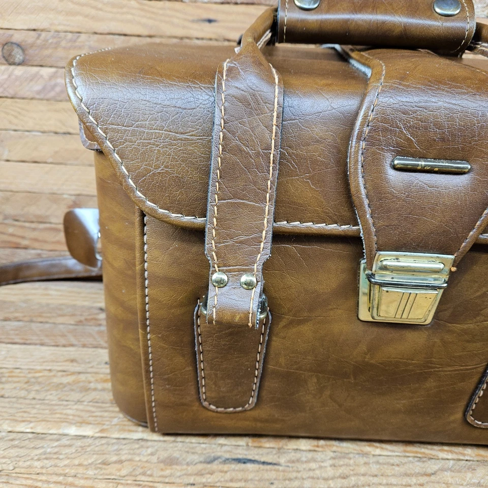 Bolso retro vintage para cámara fotográfica Coast Slr-1400 años 70 marrón fotografía hombro Foto 2 de 4