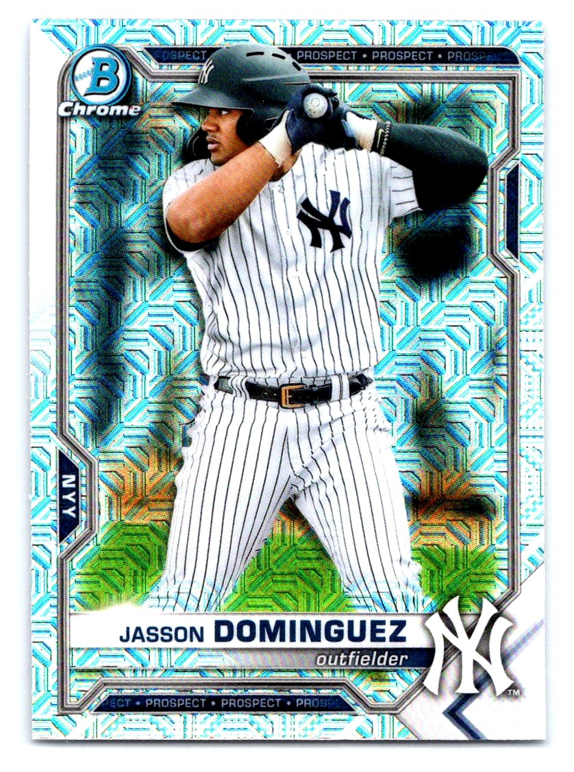 2021 Bowman Chrome #BCP-213 Jasson Dominguez Prospects Mojo Refractor