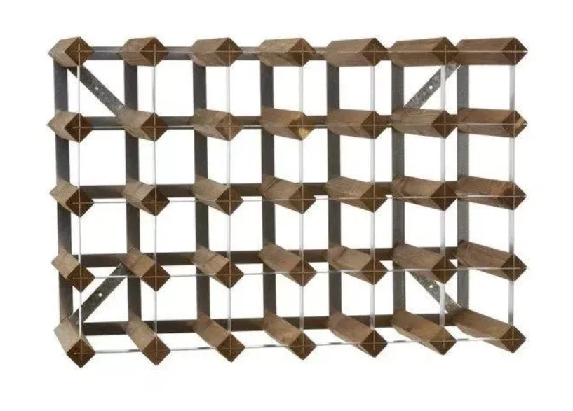 Casier à vin rangement pour 30 bouteilles traditionnel Wine Rack Co Chêne Foncé - Photo 1/1
