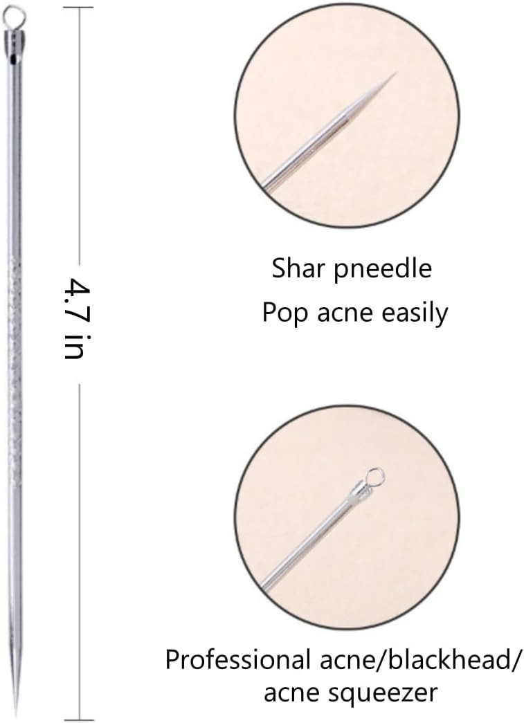 6PCS Blackhead Remover, Extractor, Pimple Silver 