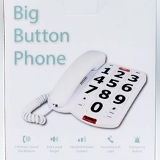 Big Button Telephones Loud Speaker with SOS Button NEW
