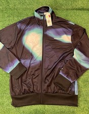 adidas Originals Men's Graphics Y2K Track Jacket HC7179 Black/Blue Rush Size L