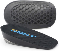 'S Height Increase Insole - Gel Heel Shoe Lift Inserts, Achilles Tendon Cushion