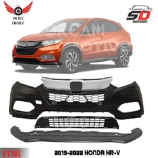 Front Bumper Cover Fascia & Grille Assembly Kit For 2019-2022 Honda HR-V