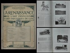 LA RENAISSANCE DE L'ART FRANCAIS n°11 1921 CHATEAUX BORDELAIS, AUTOMOBILE