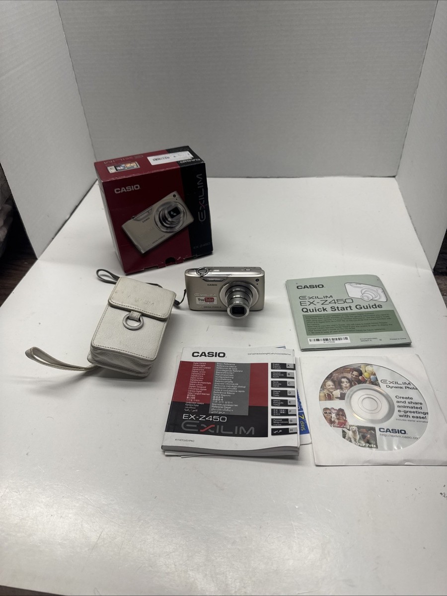 CASIO Camera EXILIM EX-Z450 Silver 12.1MP Digital With Box And
