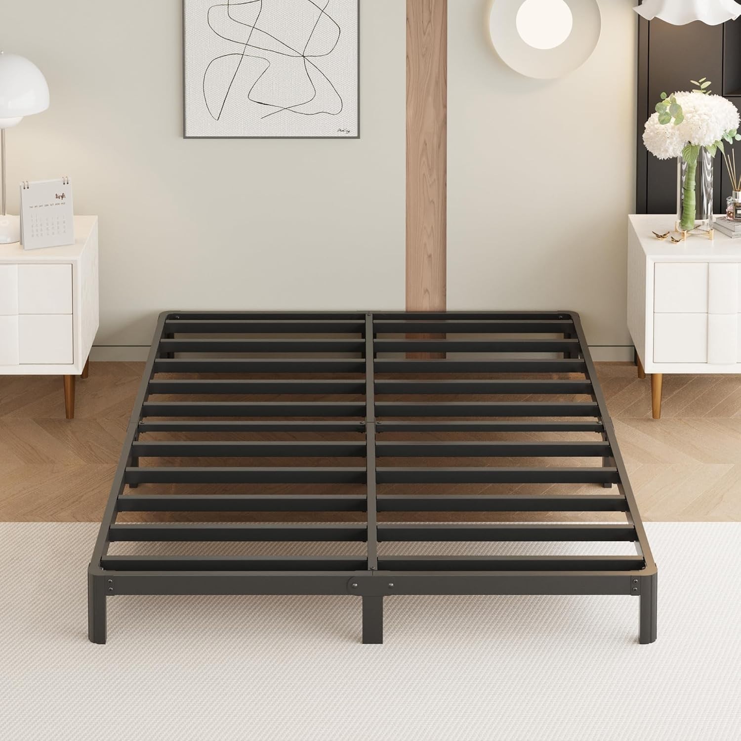 Heavy Duty 9" California King Bed Frame, Noise-Free, Easy As