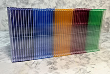 50 Multi-Color SLIM CD DVD Hard Case Storage Jewel Box Lot New Sealed 5.5"x4.75"