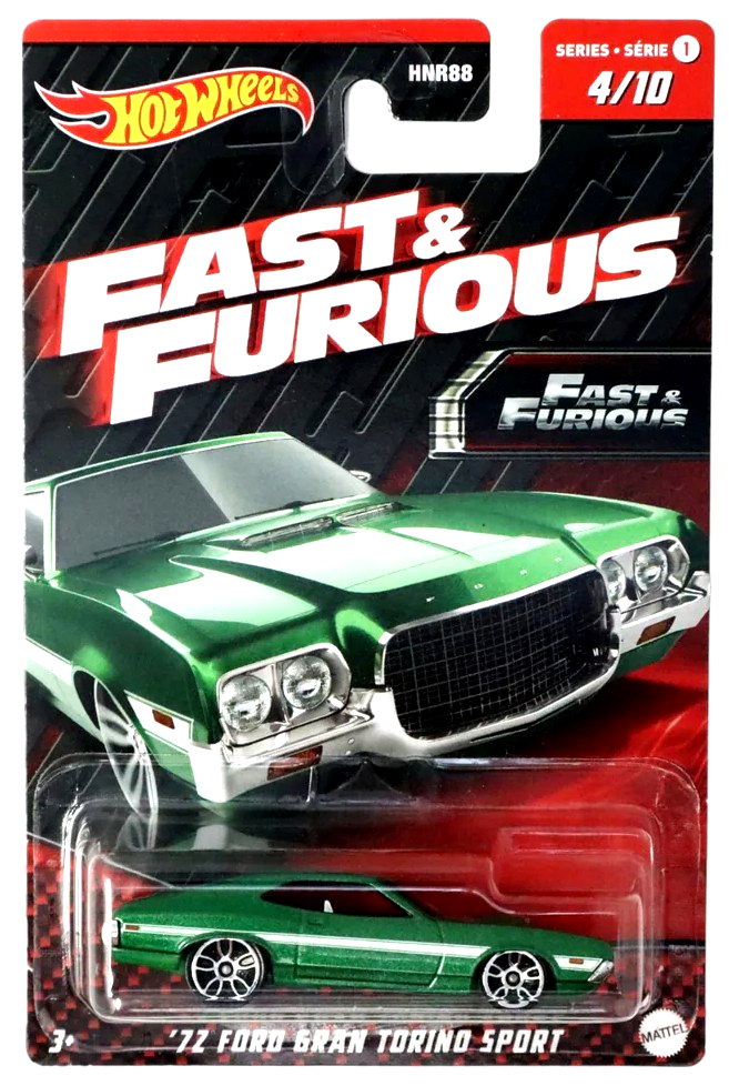 Hot Wheels Series 1 Fast & Furious 4/10 - '72 Ford Gran Torino Sport - BNIP