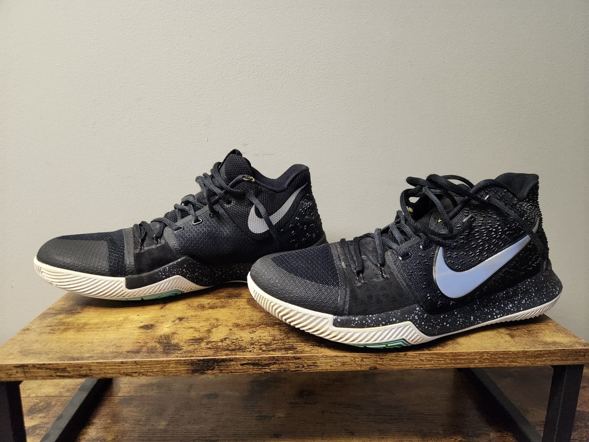 Nike Kyrie 3 III Black Ice Metallic Silver 852395-018 Size 12.5