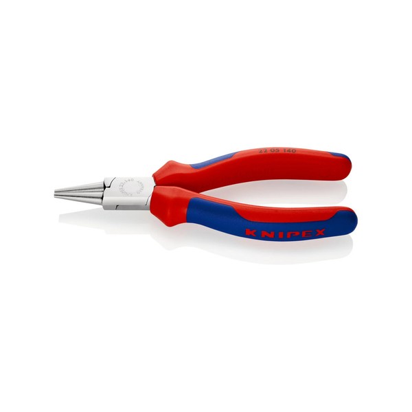 Knipex 22 05 140 Rundzange Mit Mehrkomponenten-HüLlen Verchromt 140 Mm-image