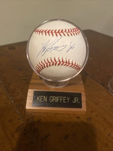KEN GRIFFEY JR AUTOGRAPHED RAWLINGS AMERICAN LEAGUE BASEBALL with Case & COA