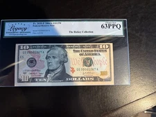 DBR 2004-A $10 FRN Richmond Fr. 2039-E Legacy 63 PPQ Low Serial GE00001267A