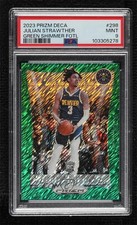 2023 Panini Prizm Deca FOTL Green Shimmer /12 Julian Strawther PSA 9 MINT 14t3