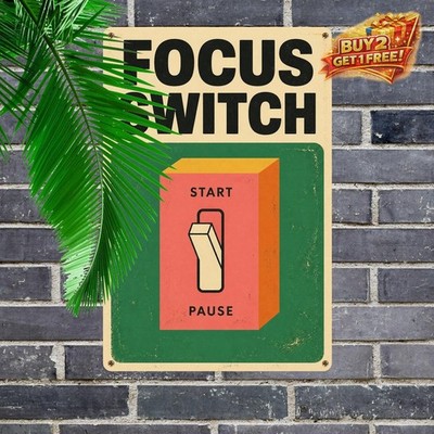 Black Typography Creative Mode Toggle Poster Colorful Metal Wall Decor