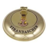 Klappaschenbecher Ascher Aus Messing Glatt 7 X 4,5 Cm Sea-Club