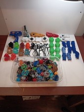 Beyblade Huge Lot Mixed Launchers, Faces, Wheels, Track, Bottom