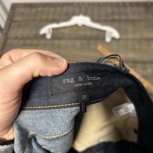 Rag & Bone Fit 2 Raw Slim Jeans Dark Wash Denim Stretch (MED22F1223K1RA) - 31x31 - Picture 10 of 14