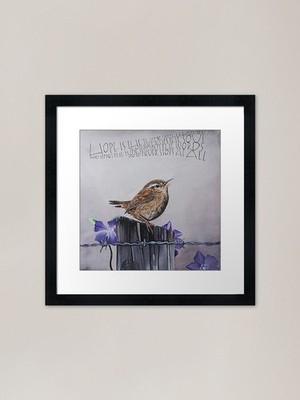 Hope is the thing with feathers - E Framed Wall Art Poster Canvas Print Picture