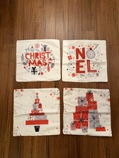 Set of 4 Christmas Pillow Covers 16x16 Inches, Winter 16 X 16 Pack 4 
