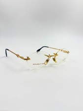 Vtg Gianni Versace H97.503 Double' OR/L 14K Gold Filled Rimless Eyeglasses Frame