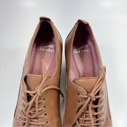 Dansko Mujer 40 Pennie Cuero Impermeable Tacones Oxford Zapatos con Cordones - Imagen 10 de 11