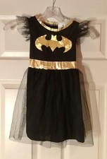 DC Batman/Rubies Batgirl Tutu Dress Size S 4-6 Black Dress-Up Costume NWOT