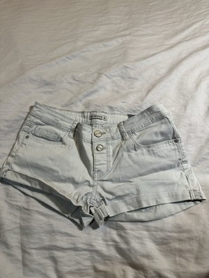 Terranova Women's Light Blue Cut Off Denim Shorts Size M Double Button Pockets
