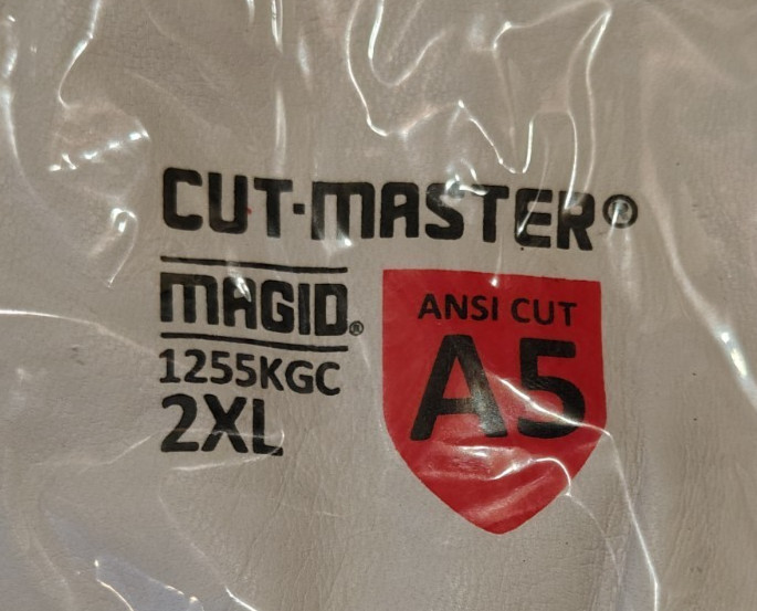 Magid CutMaster Lined Full Leather Glove Cut Resistant Size 2XL - 1255KGC