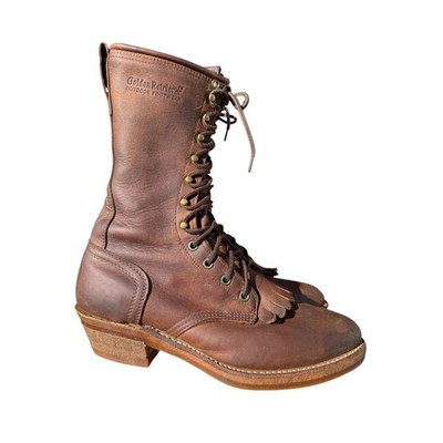 Golden Retriever Western Lacer Packer Boot Men size 7.5 D