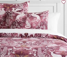 Pottery Barn Harry Potter Patronus Damask Duvet Cover Full / Queen