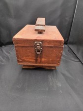 Vintage Wooden Shoes Shine Valet Caddy Box with Accessories