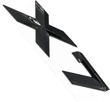 Genuine OEM Size,Trunk Lid Emblem Badge Nameplate Label  (Bright Black, X7)