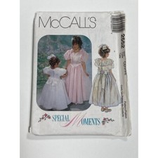 Vintage 1999 McCall's Special Moments Sewing Pattern Poofy Sleeve Dresses 2552 S
