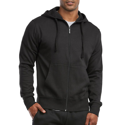 Men's Fleece Hoodie with Pockets Full Zip  Cotton Lightweight Solid Sweatshirt