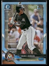 2018 Bowman Draft Chrome Osiris Johnson #BDC-103 1st Sky Blue /402 Marlins