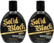 2 NEW Millennium SOLID BLACK SPECIAL RESERVE 200X  TANNING BED LOTION 13.5 OZ