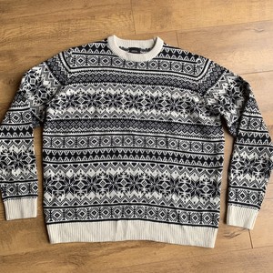 mens geometric jumper