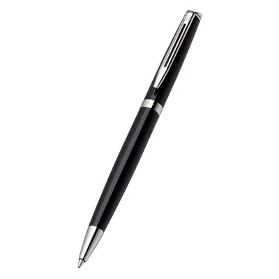 Bolígrafo Waterman Hemisphere negro con borde cromado