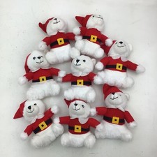  lot Of 8 Plush 7  Christmas Bear