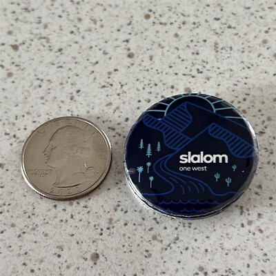 Slalom One West Business Consulting Firm Pinback Button #47282