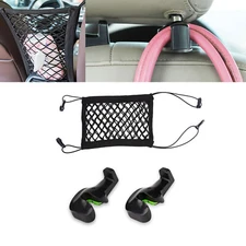 Car Seat Storage Mesh Organizer Cargo Net Hook Pouch Holder Headrest Hanger Hook