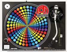 Rainbow Circles - 7"-12" DJ slipmat for LP turntable record player 