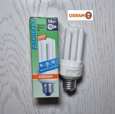 Osram Energiesparlampe Röhre Dulux Facility 14W 827 E27 800lm warm weiß EL