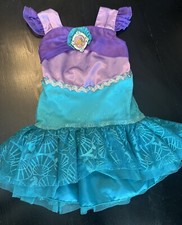 Disney Park Toddler Girls Little Mermaid Ariel Glitter Dress Size 12-18 Months