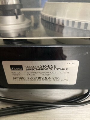 Sansui SR-838 Quartz Servo Direktantrieb / Direct-Drive Turntable