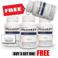 3 + 1 FREE (4 total - Premium Phent37 - Appetite Suppressant Fat Burner Diet