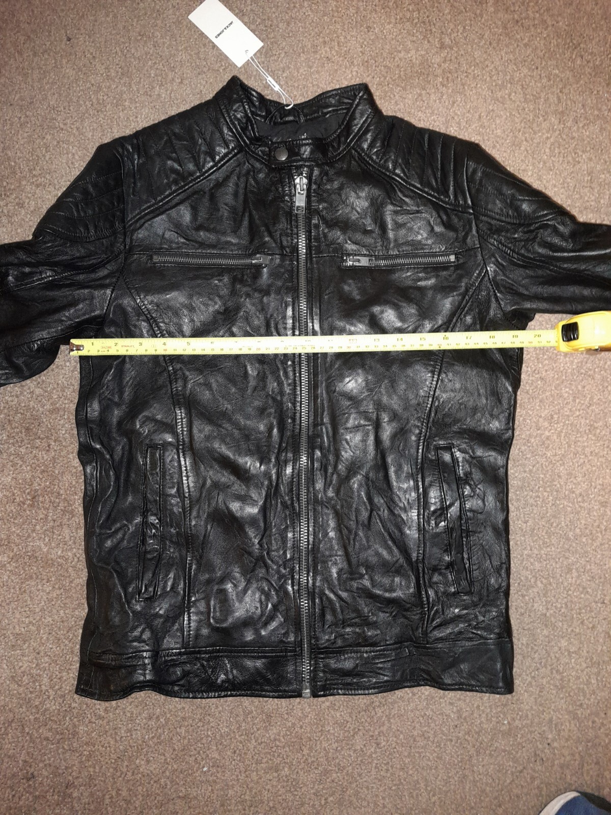 Jack and Jones Leather Jacket Small image 2