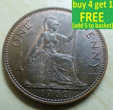 Queen Elizabeth II One Penny Choice 1953-1970 Pre-Decimal Pick Your Own Choose