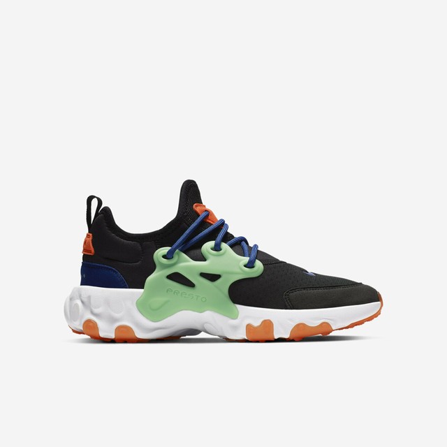 Nike React Presto GS [BQ4002-006] Kids Casual Shoes Black/Green Nebula | eBay